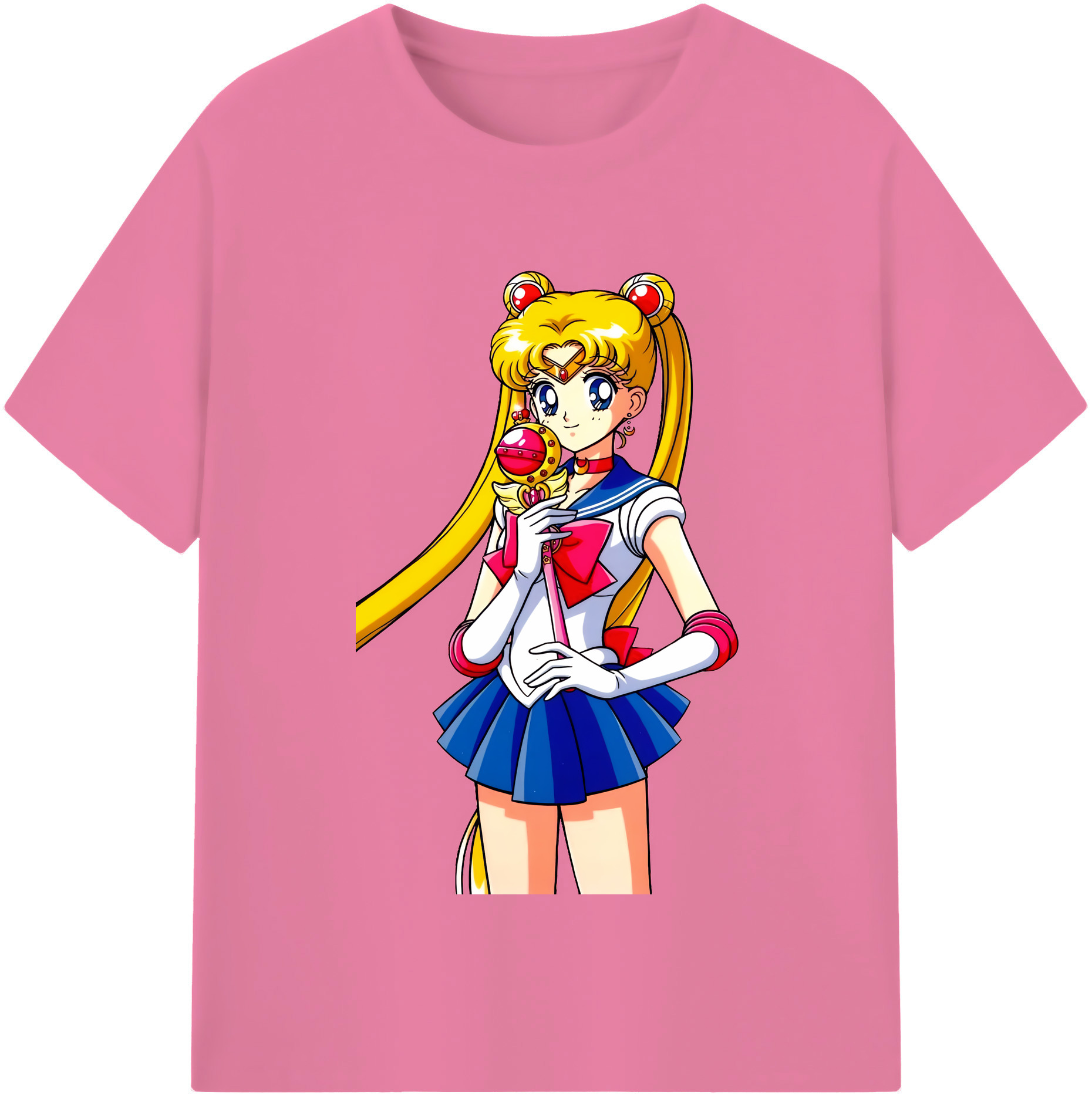 （画像用） 美少女戦士セーラームーン 月野 うさぎ つきの うさぎ Sailor Moon Tsukino Usagi 綿100％半袖Tシャツ（フロントプリント）